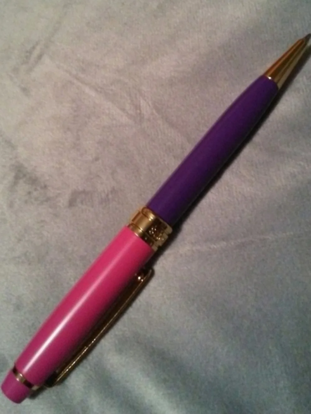 Ballpoint Metal Pen Purple Pink Gold with Gift Box Writing Journaling Refillable
